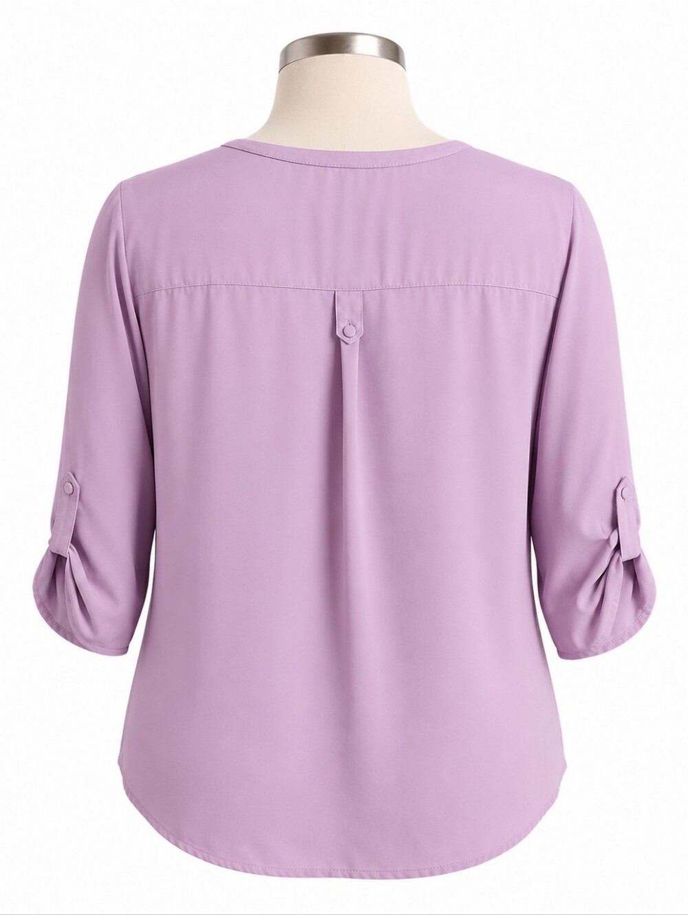 Torrid Harper 3/4 Sleeve Pullover Blouse In Soft Lavender - Picture 2 of 9